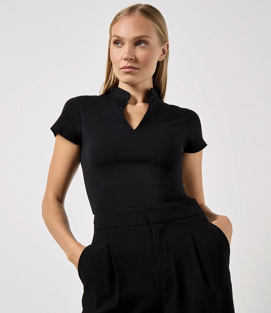 Kustom Kit Ladies V Neck Corporate Top